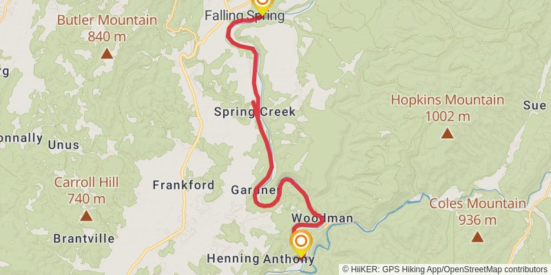 Greenbrier River Trail stage 2 Map