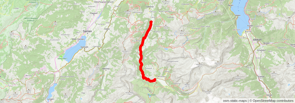 Sbrinz Stansstad - Engelberg stage 2 Map