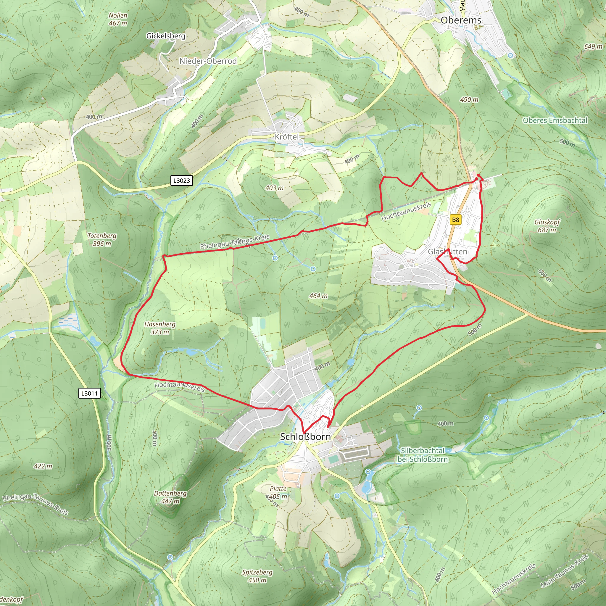 Limeswanderweg and Saar Schlesien Weg Loop mobile static map