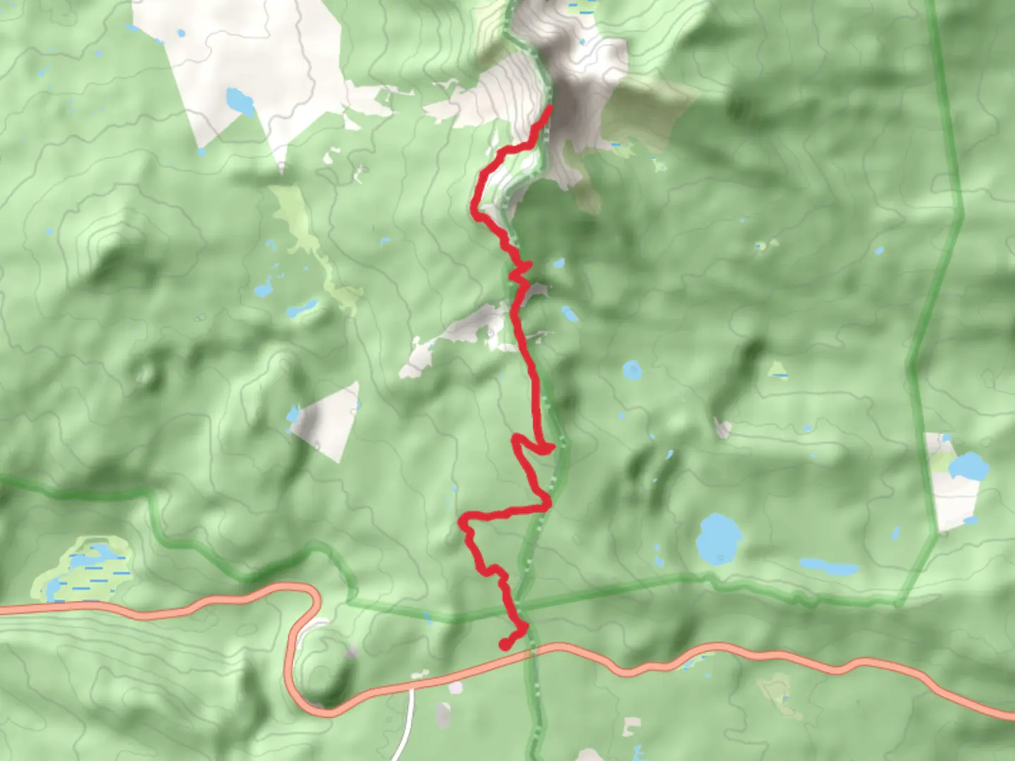 An image depicting the trail Three Fingered Jack via Pacific Crest National Scenic Trail and its surrounding area.