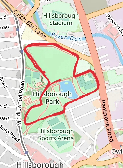 Sheffield Running mobile static map