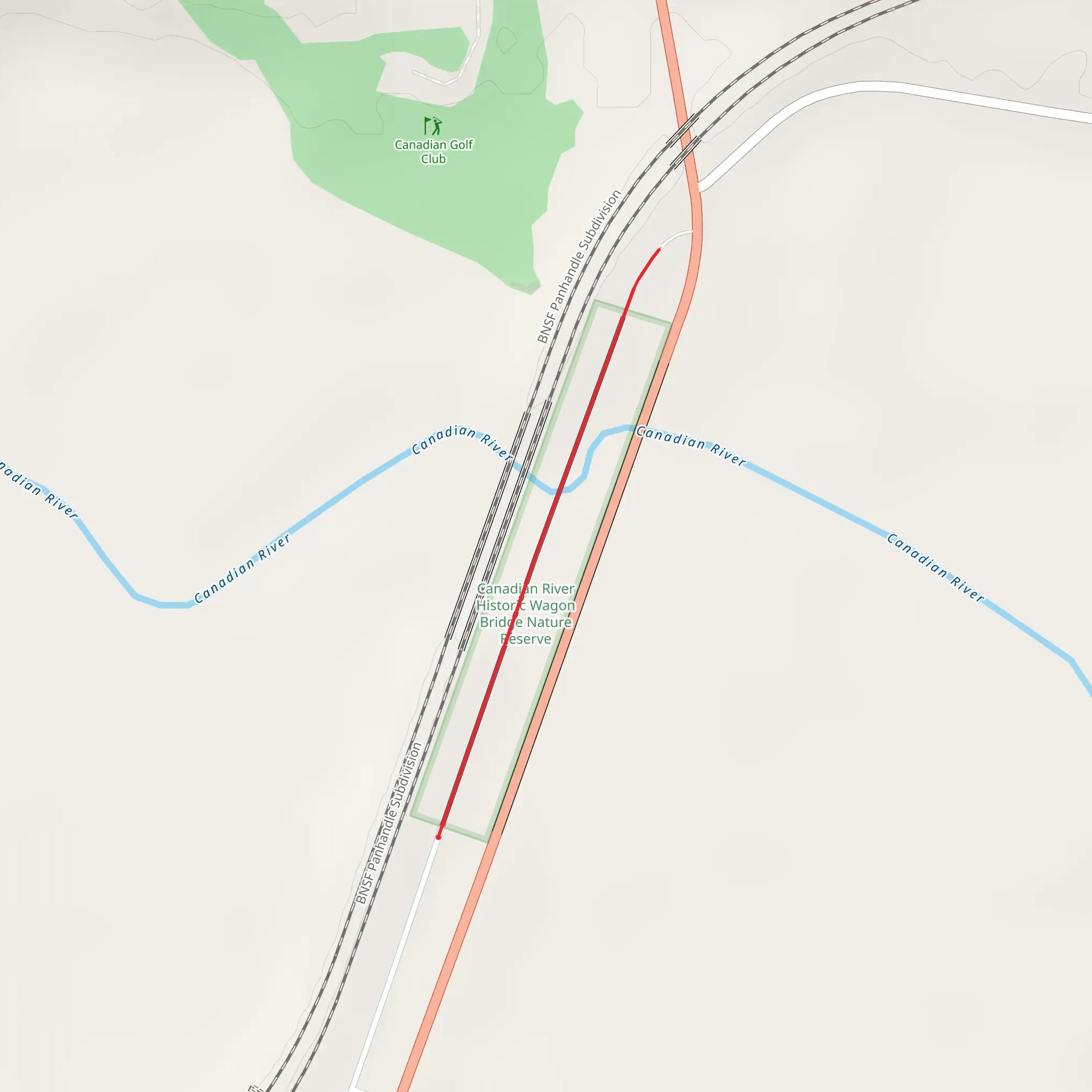 Canadian River Historic Wagon Bridge Walk mobile static map