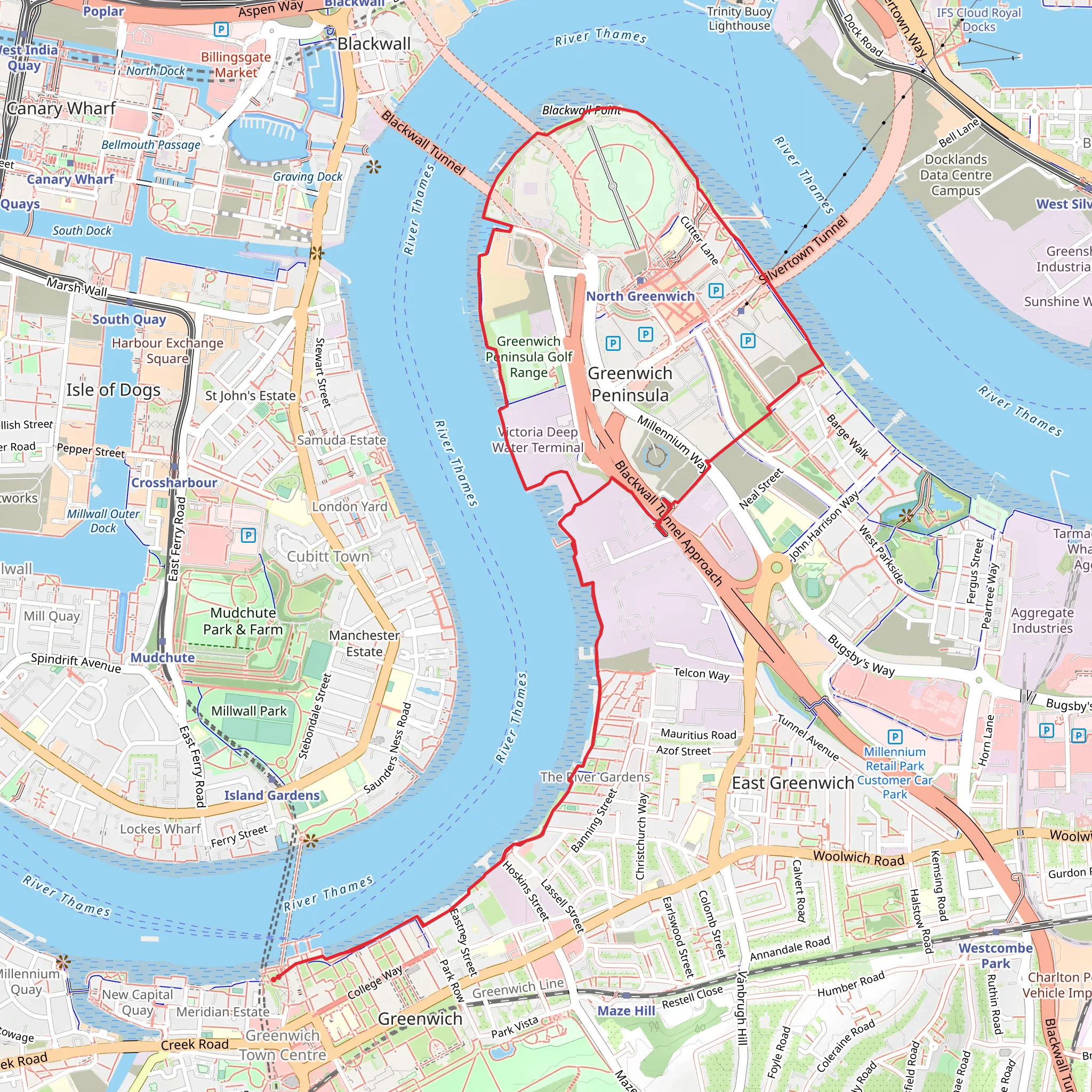 Millennium Dome Walk mobile static map