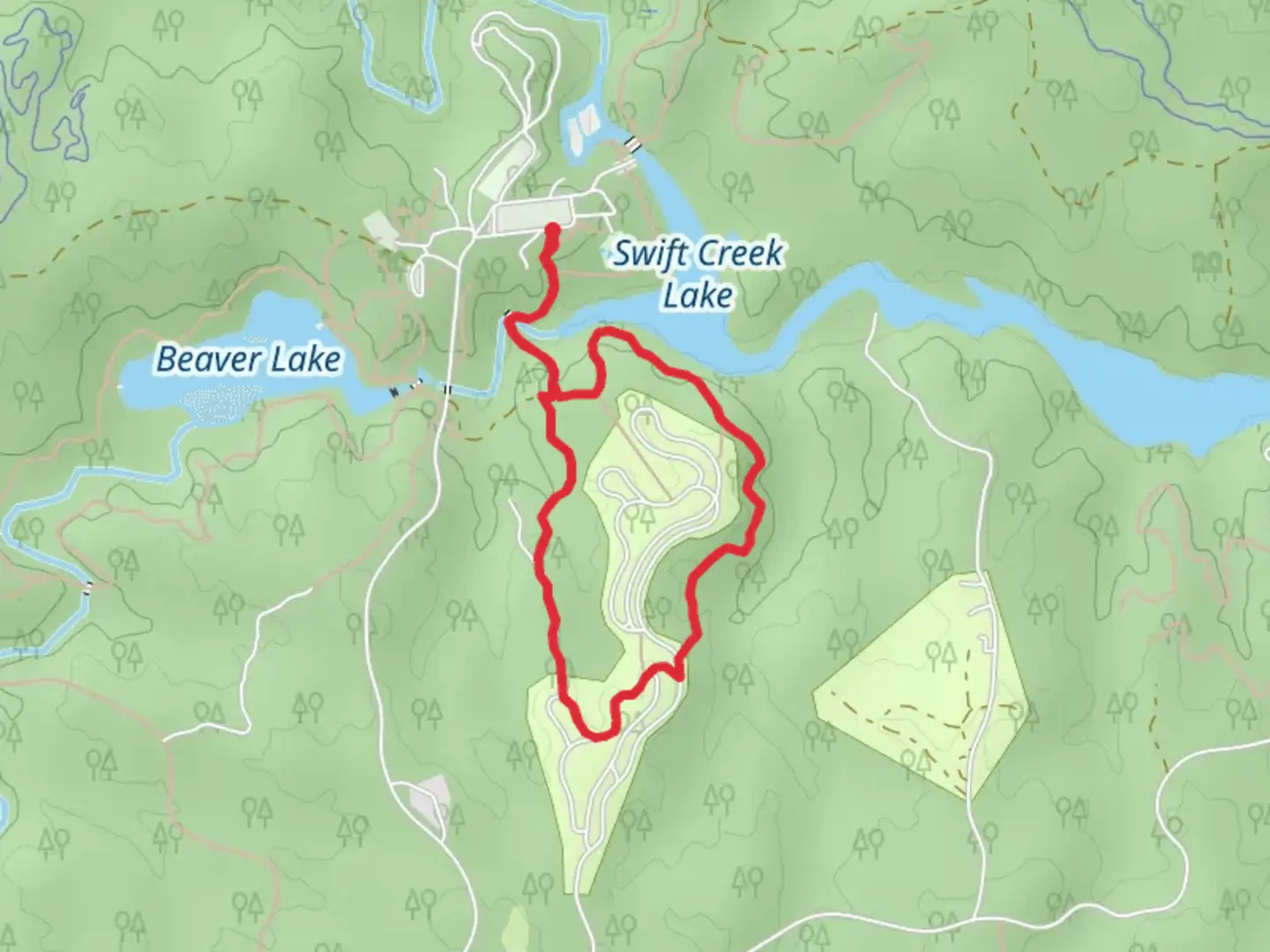 An image depicting the trail Powhatan Loop Trail and its surrounding area.