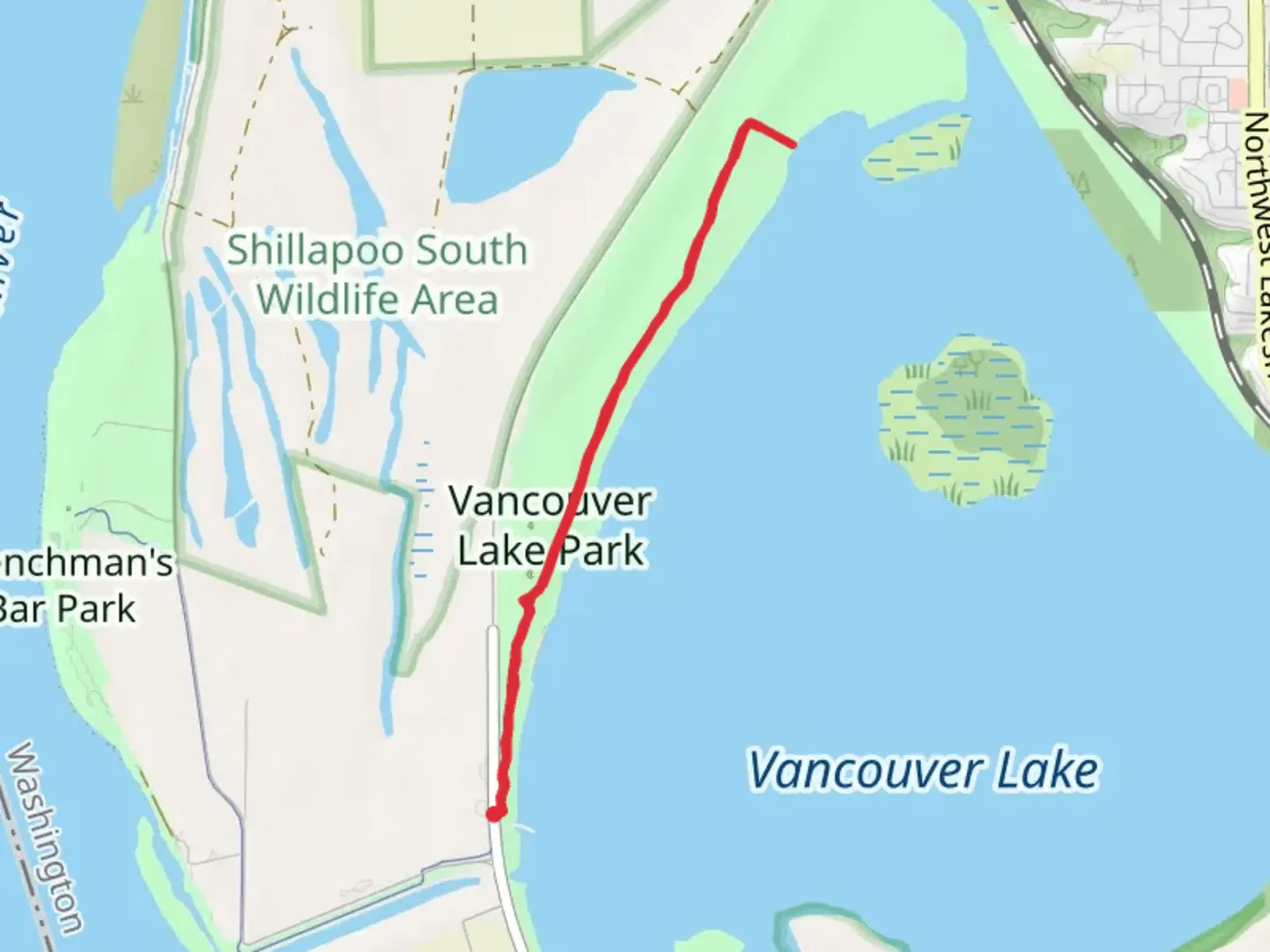 An image depicting the trail Frenchmans Bar and North Trail and its surrounding area.