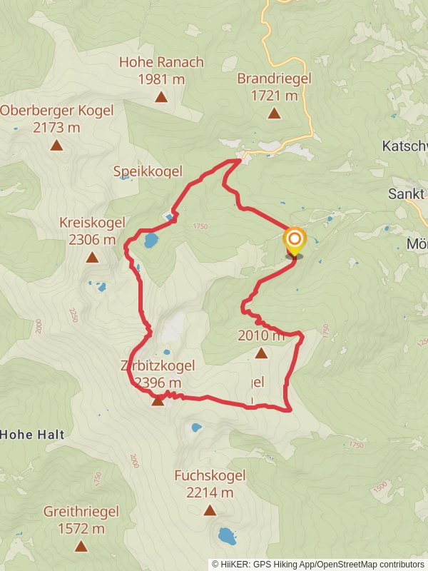 Sabathy-Rothaidenhütte-Zirbitzkogel-Winterleitenhütte-Sabathy mobile static map