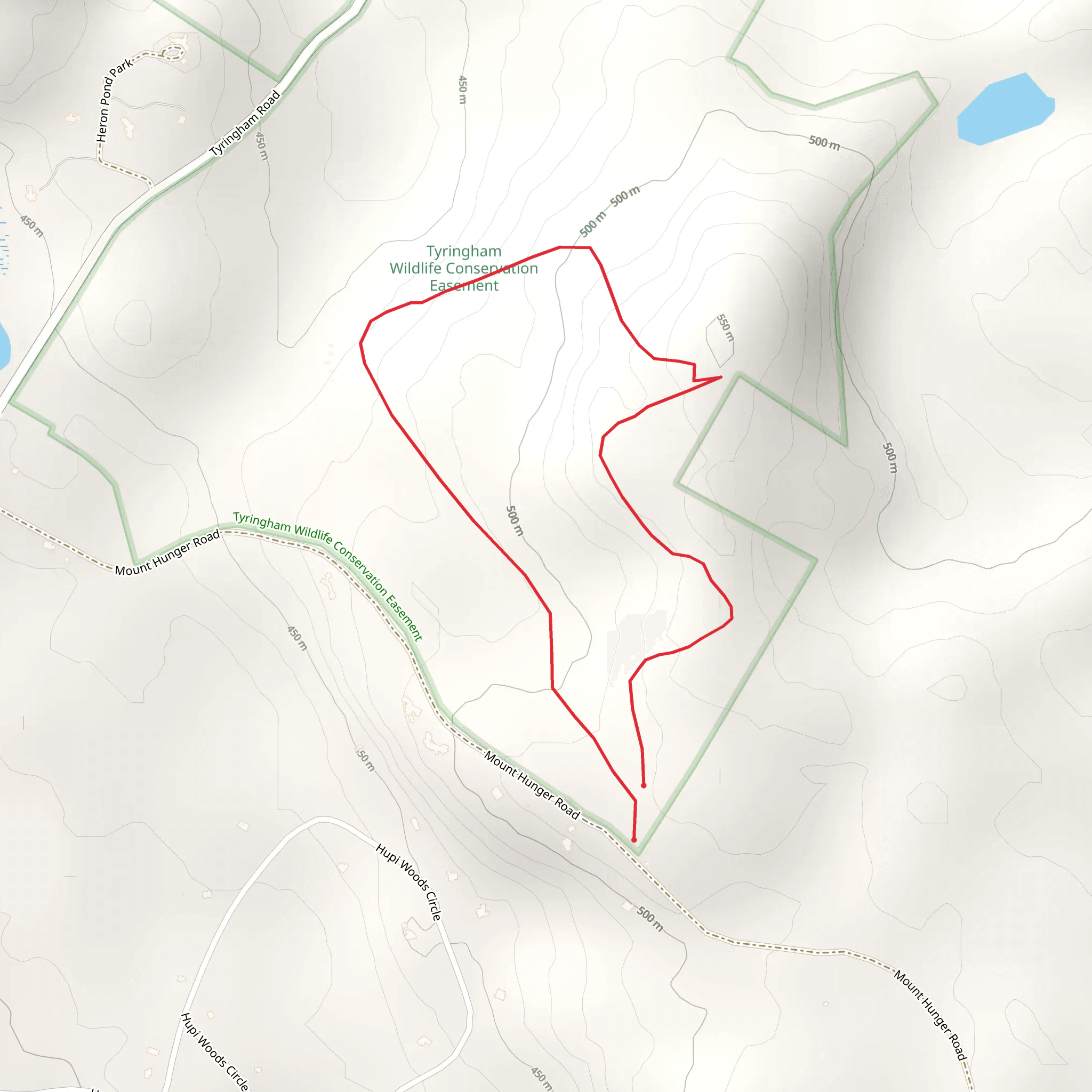 Mount Hunger Road Loop mobile static map