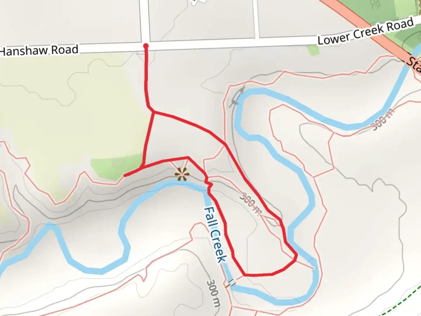 An image depicting the trail Monkey Run Road Loop and its surrounding area.
