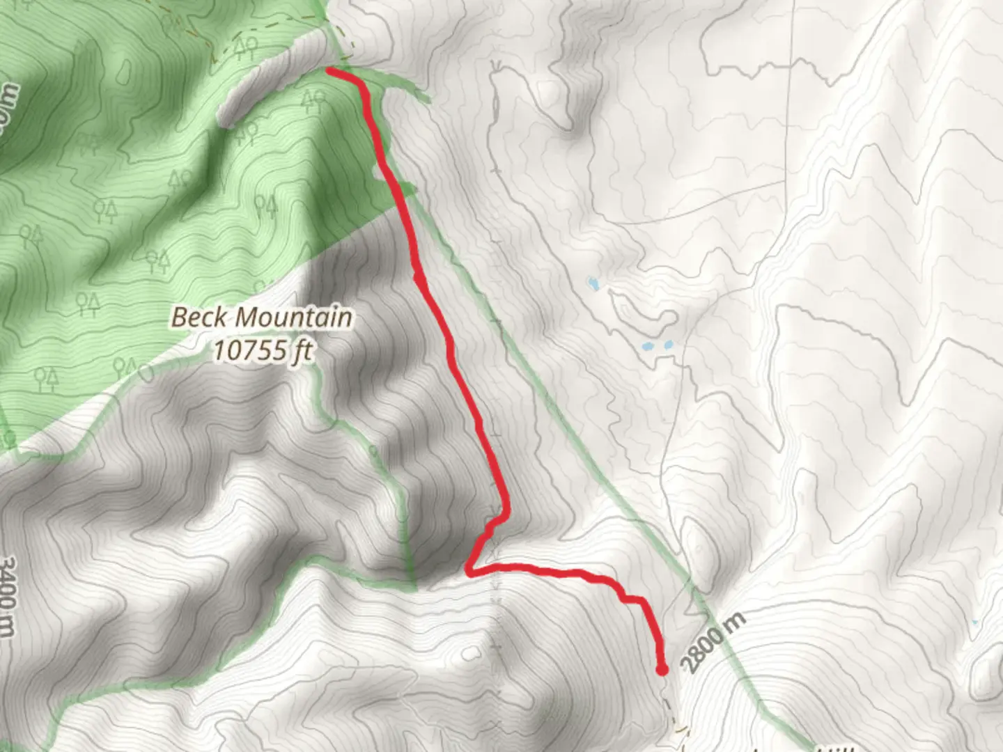 An image depicting the trail Crystal Falls and its surrounding area.