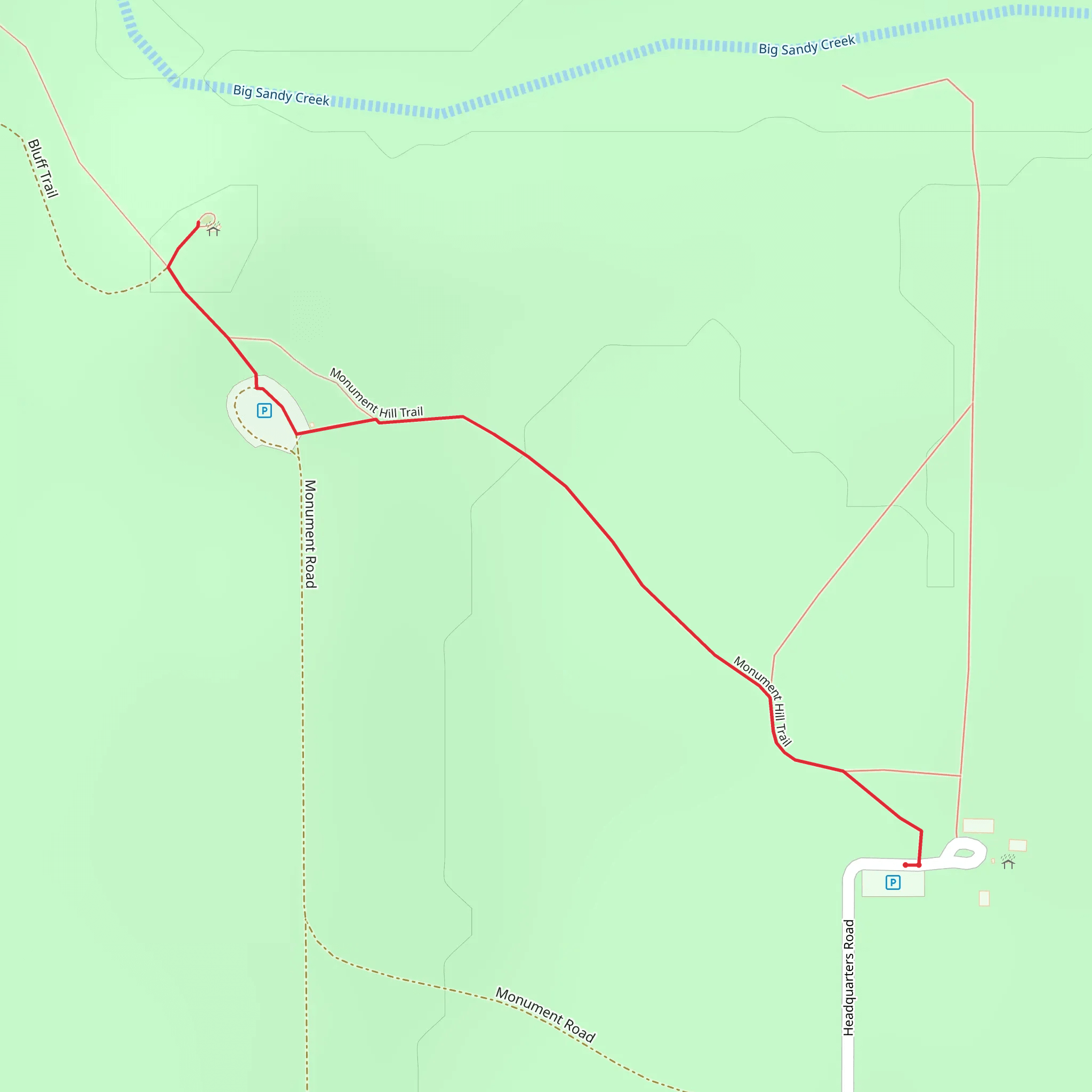 Monument Hill mobile static map