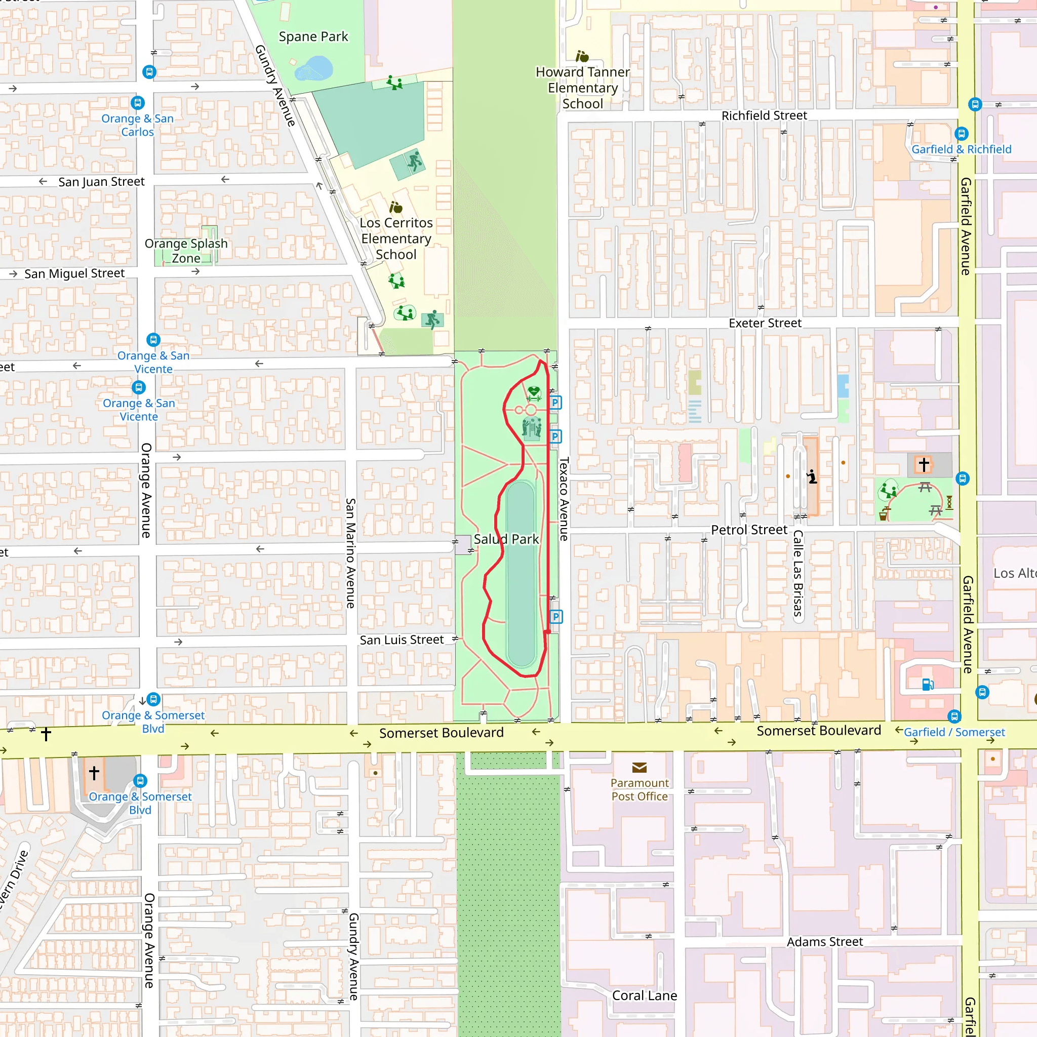Salud Park Loop mobile static map