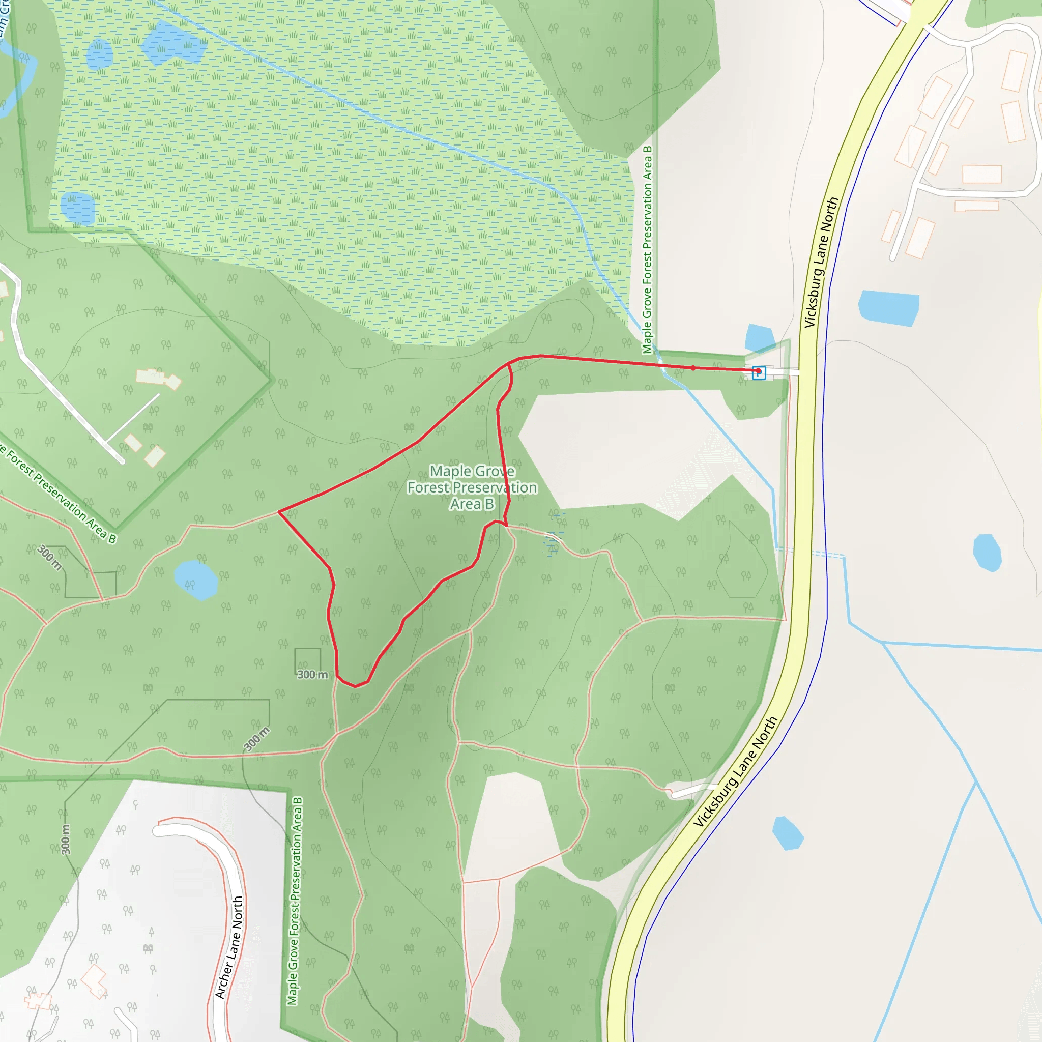 Vicksburg Lane North Loop - South mobile static map