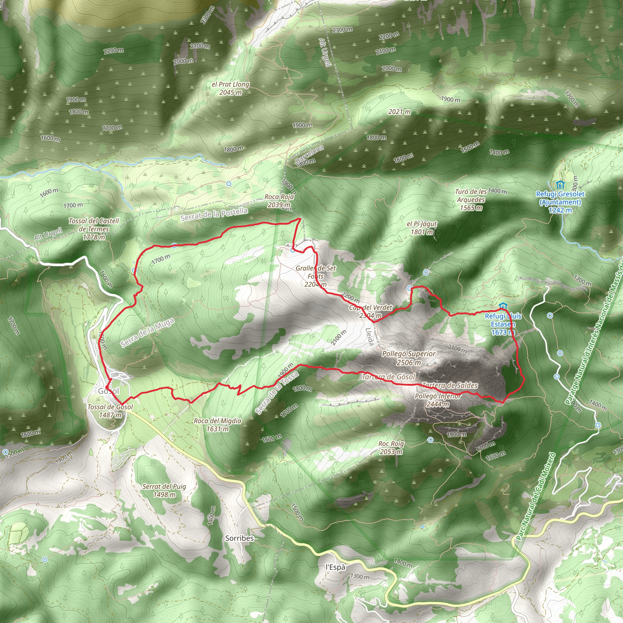 Return to Pedraforca PR C 123 mobile static map