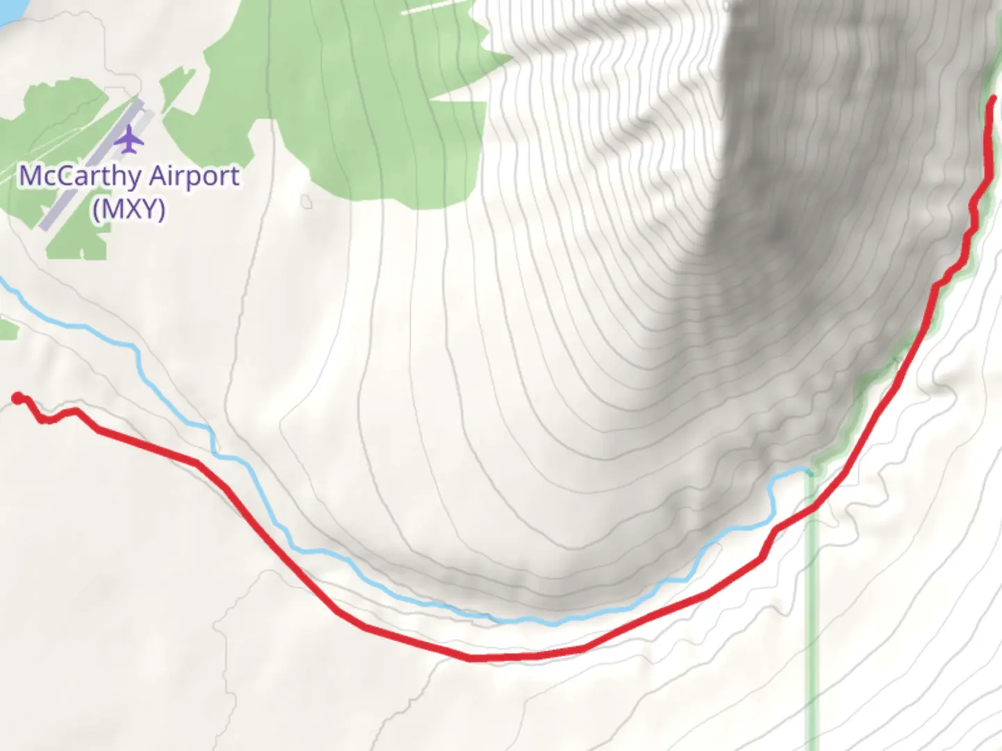 An image depicting the trail McCarthy Creek Road Trail and its surrounding area.