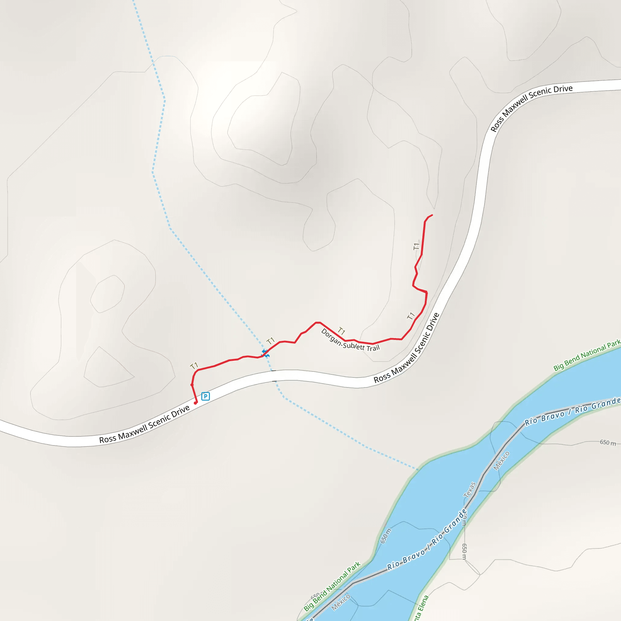 Dorgan Sublett Trail mobile static map