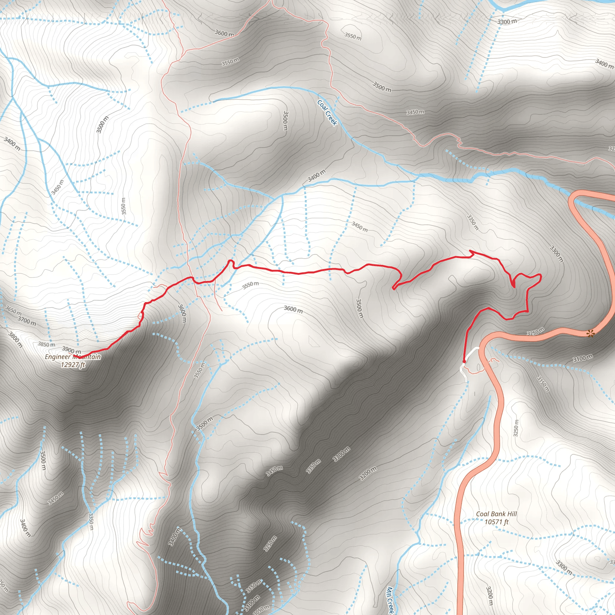Engineer Mountain via Pass Trail mobile static map