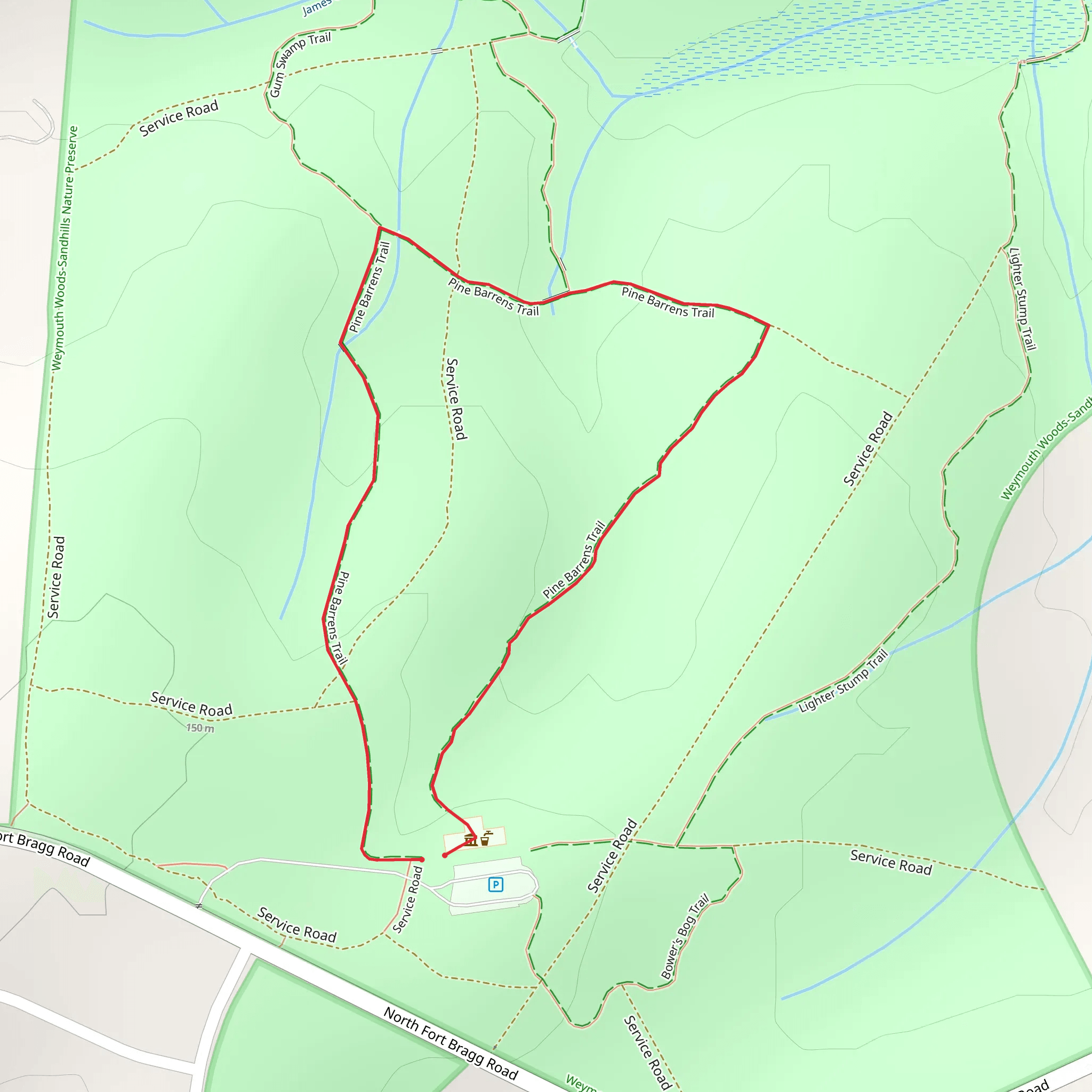 Pine Barrens Loop Trail mobile static map