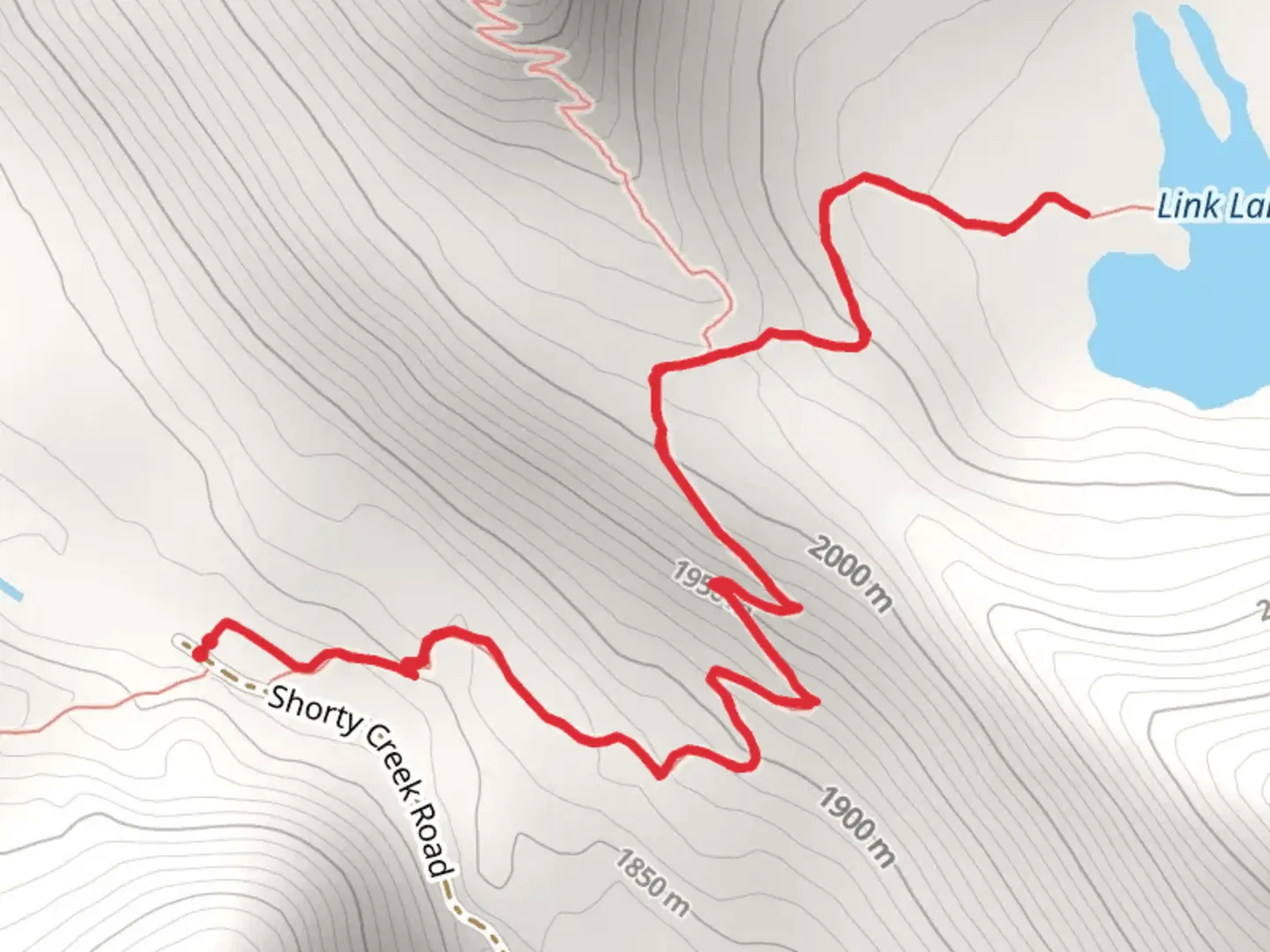 An image depicting the trail Link Lake Trail and its surrounding area.