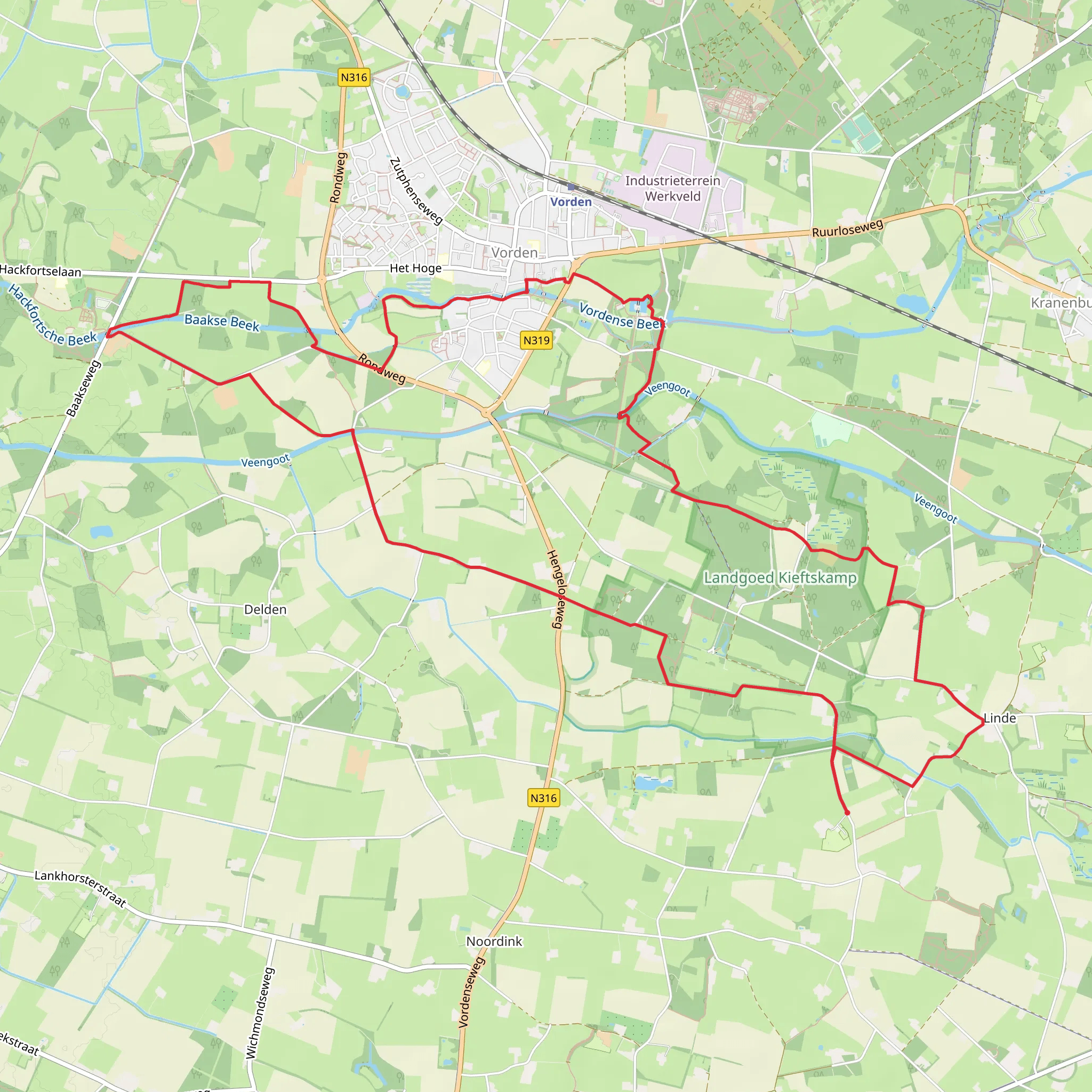 Het Berendpad, Het Bilderspad and Hackfortse Enkroute mobile static map