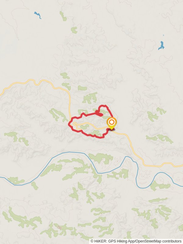 Caprock Coulee Loop Trail mobile static map