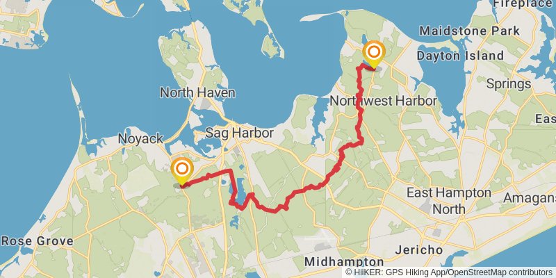 Paumanock Trail stage 4 Map