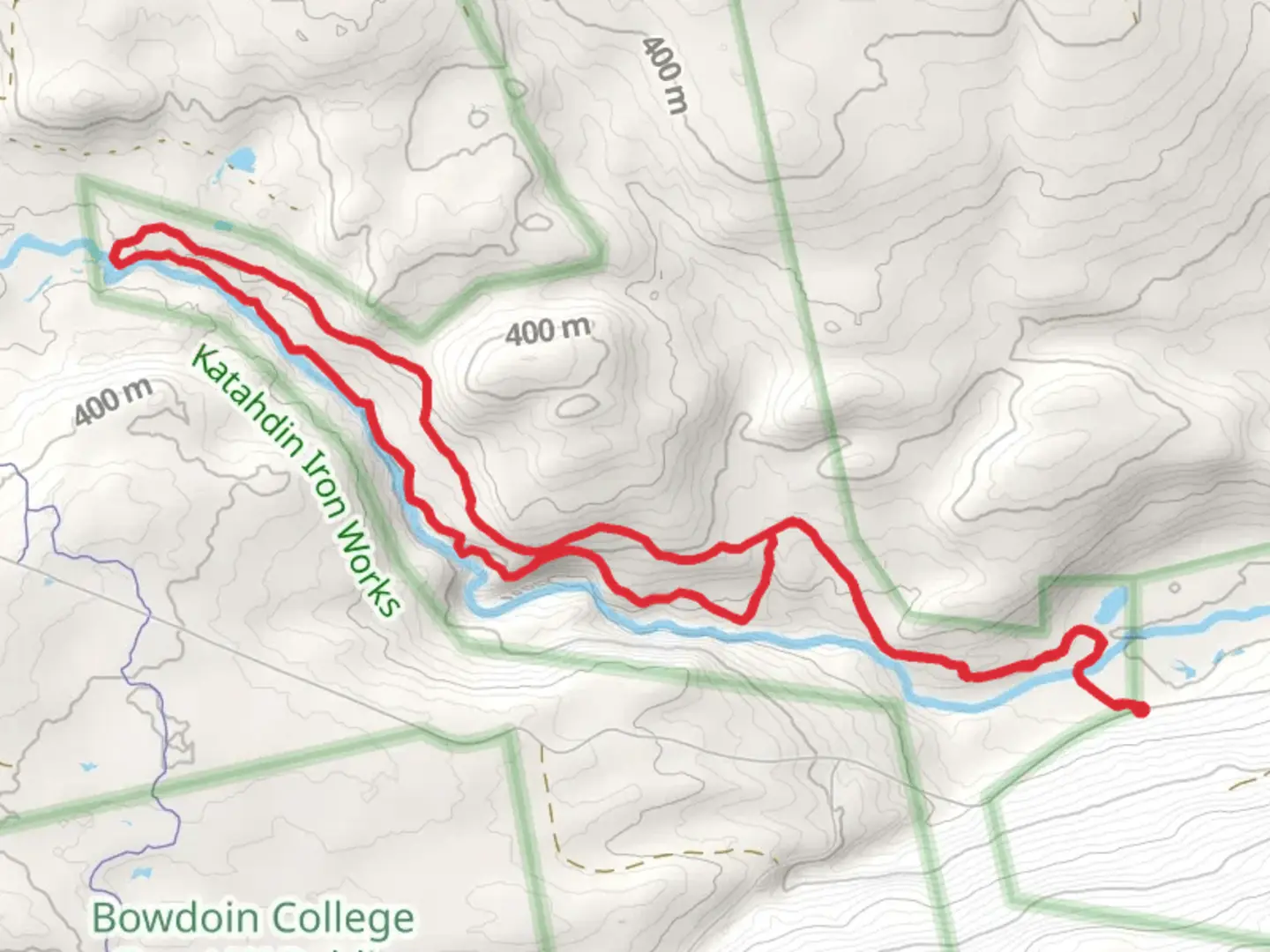 An image depicting the trail Pleasant River and Rim Trail Loop and its surrounding area.