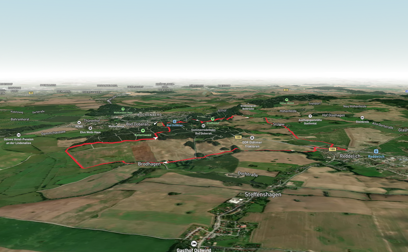 Reddelich to Bad Doberan Loop via Kellerswald