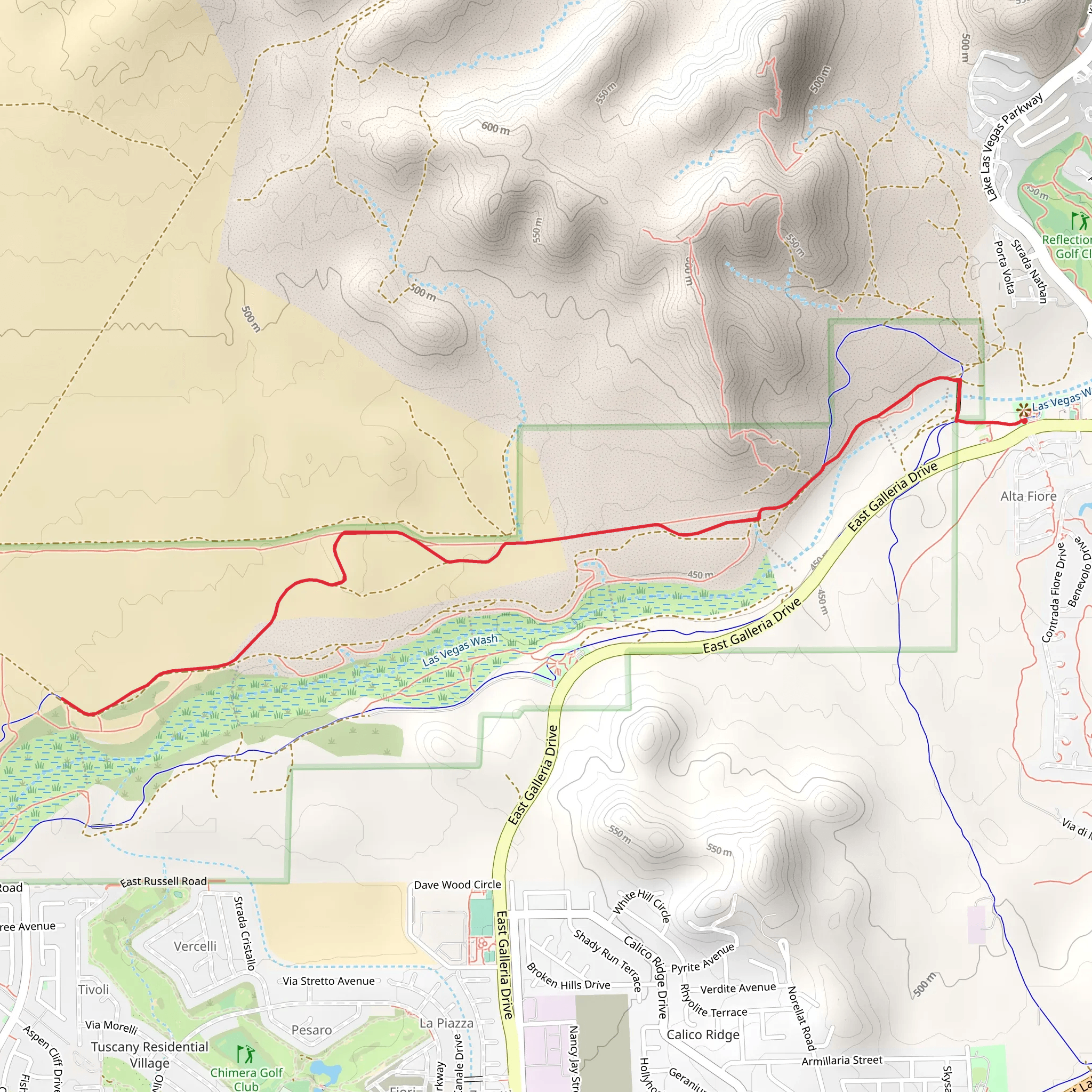 Wetlands Park - North Loop Trail - Galleria Drive mobile static map