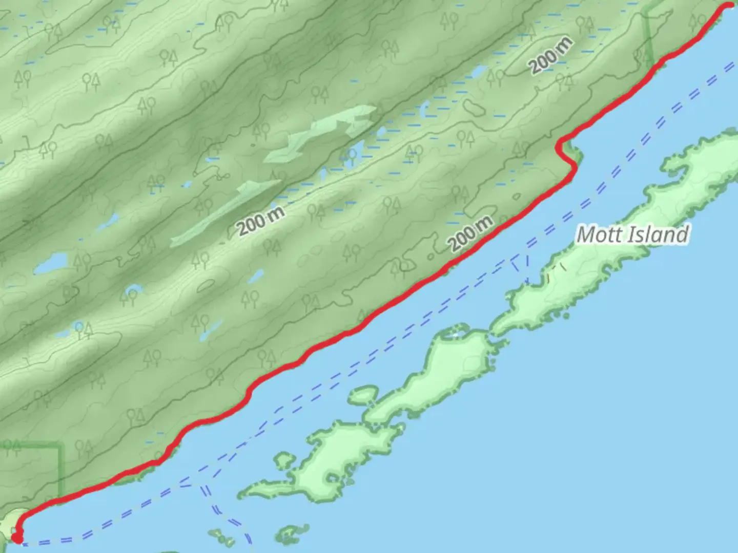 An image depicting the trail Rock Harbor Trail from Daisy Farm Campground and its surrounding area.