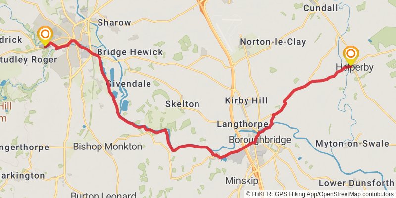 Sea to Sea from Whitby to Morecambe stage 6 Map