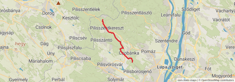 National Blue Trail - OKT stage 32 Map