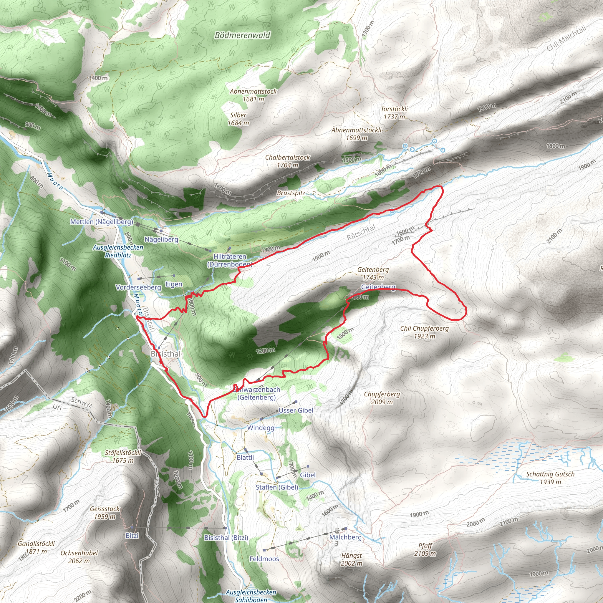 Bisistal Loop along Ratschtaler Bach mobile static map