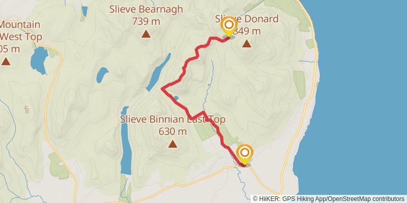 Chimney Rock and Cove Mountain Loop from Glasdrumman stage 2 Map