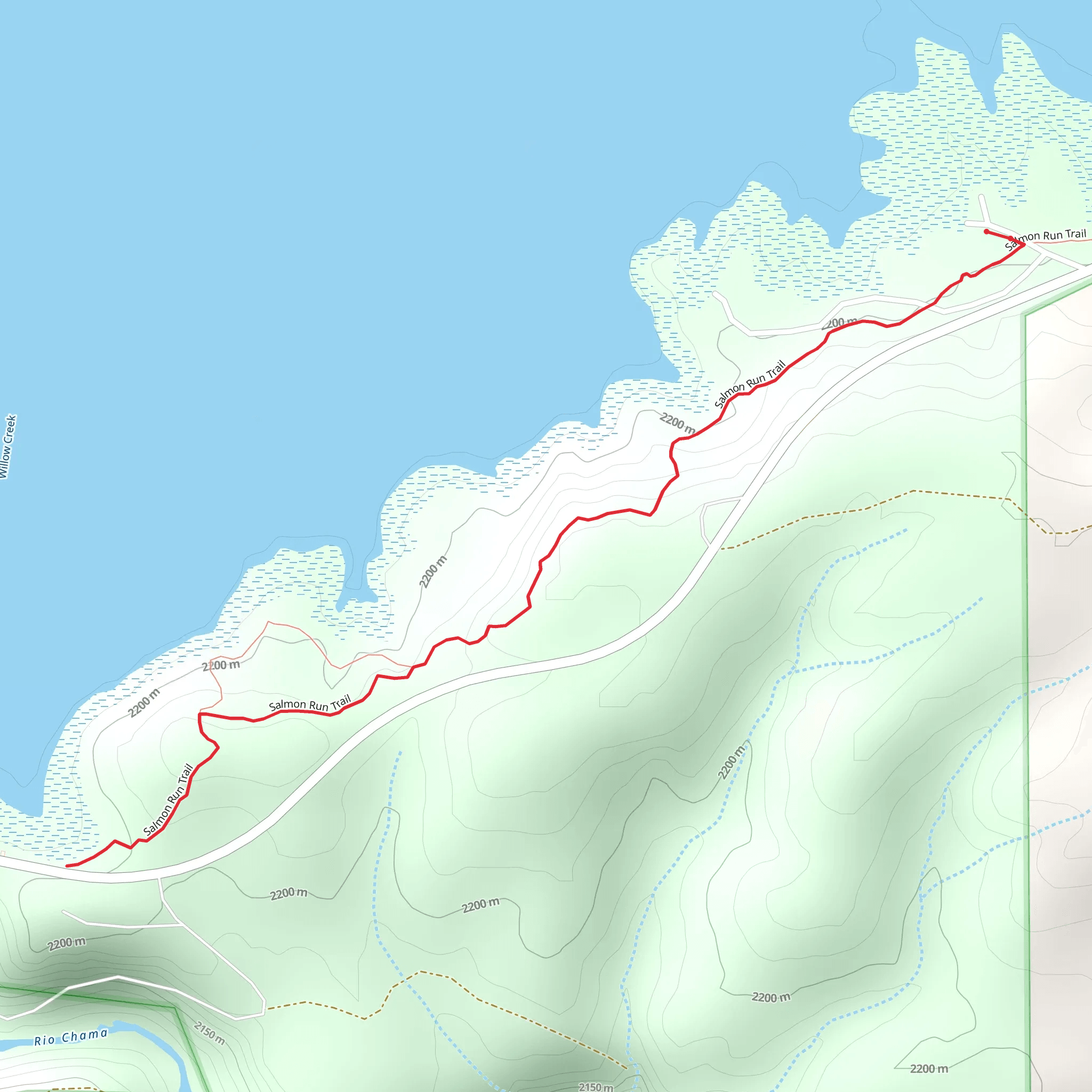 Salmon Run Trail mobile static map