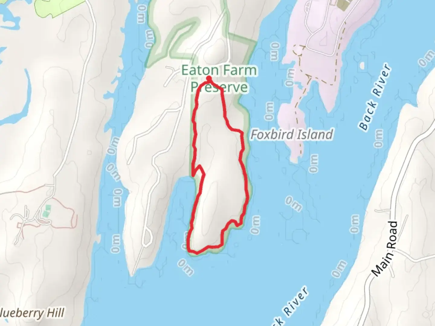 An image depicting the trail Back River Trail and its surrounding area.