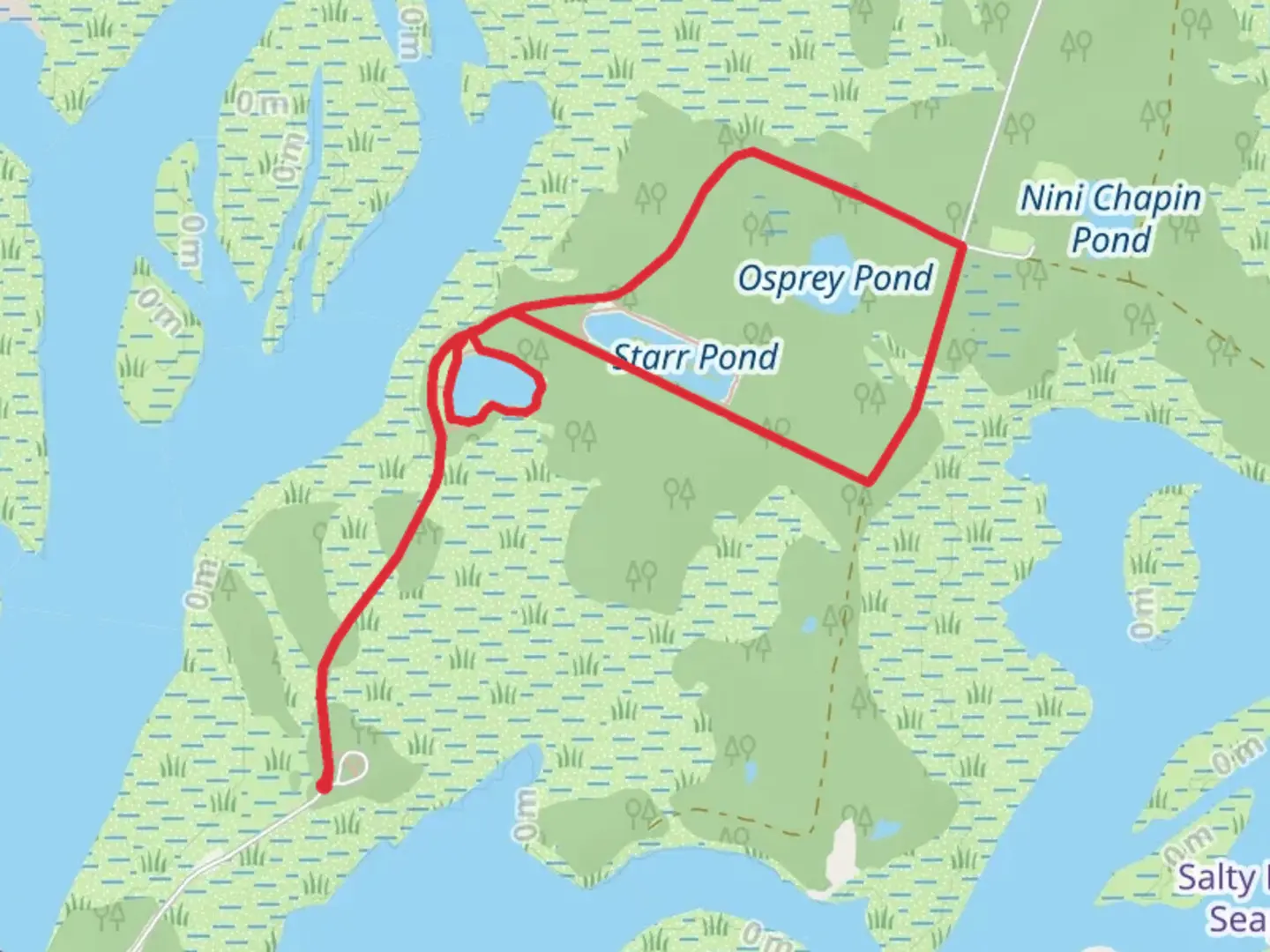 An image depicting the trail Skull Creek Loop and its surrounding area.