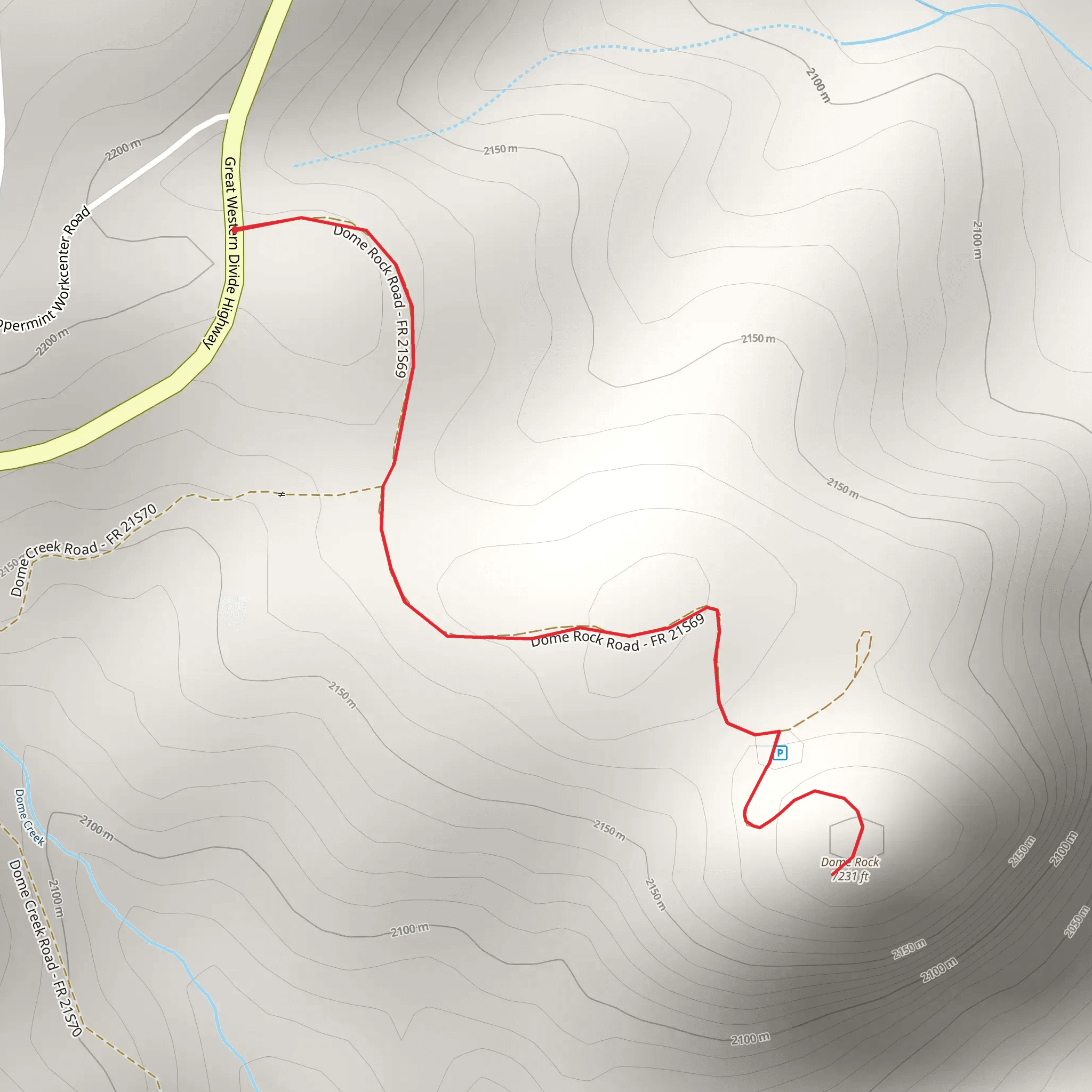 Dome Rock mobile static map