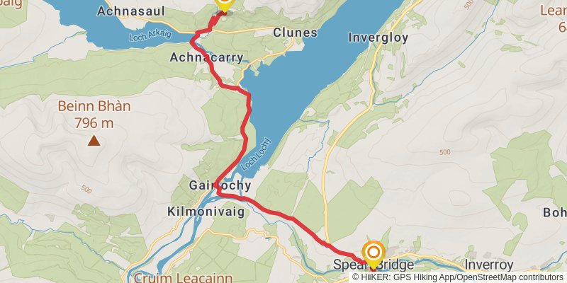 Famous Highland Drove Walk stage 9 Map