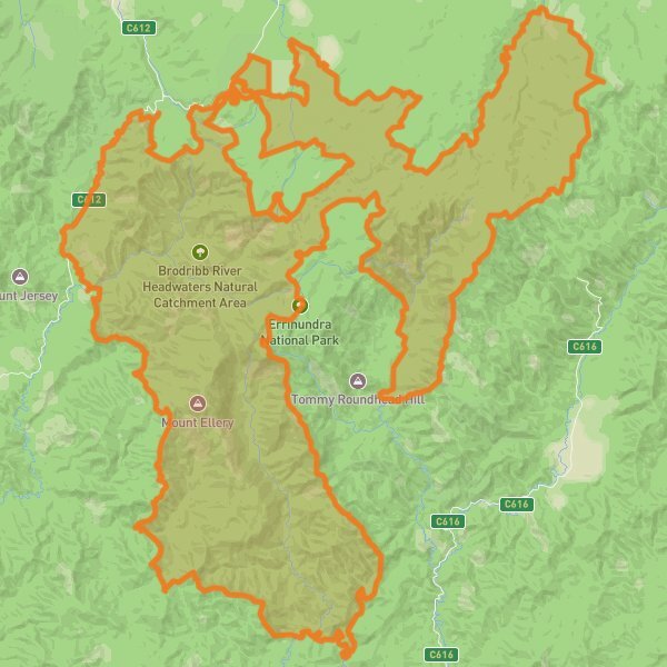 Errinundra National Park mobile static map