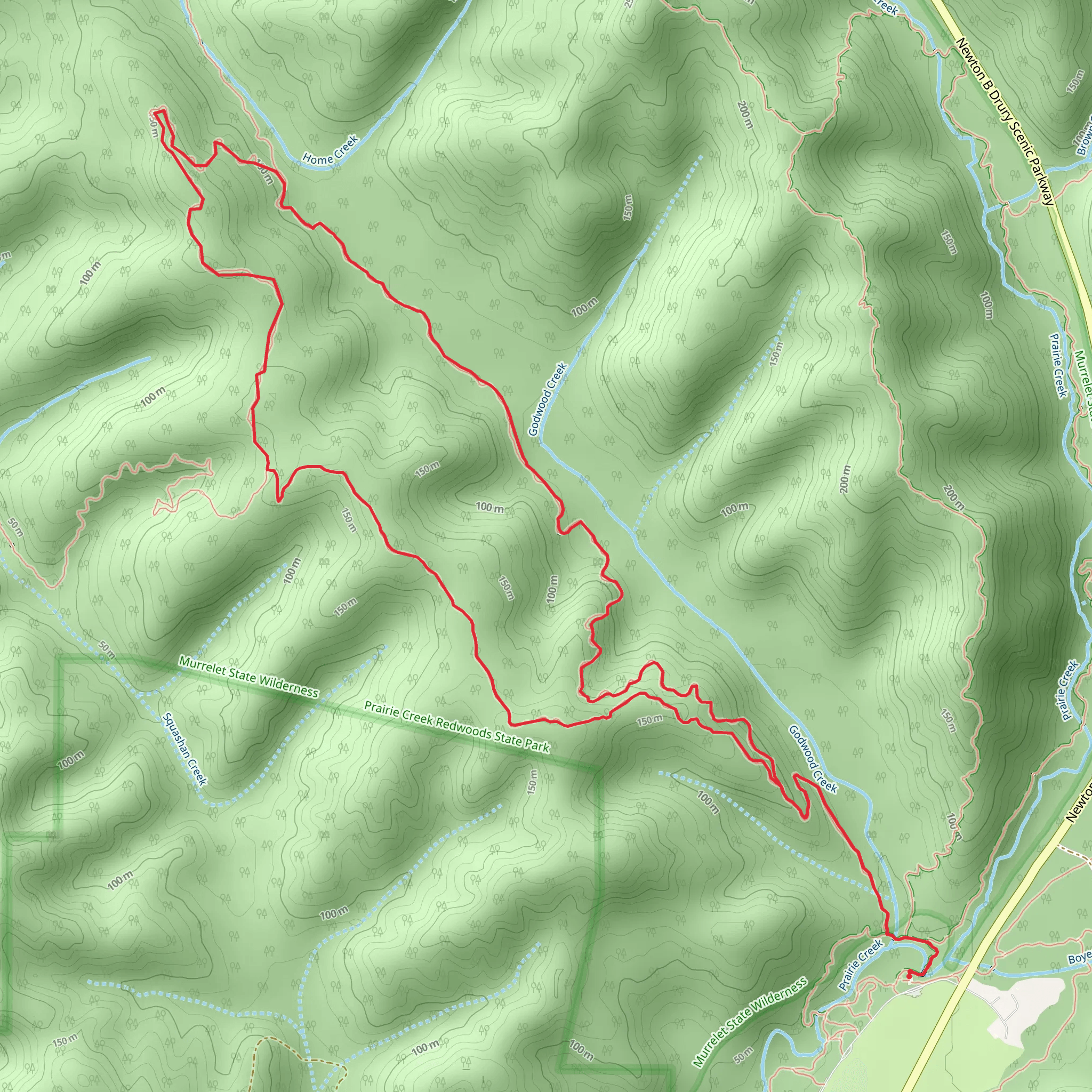 Clintonia Loop Trail mobile static map