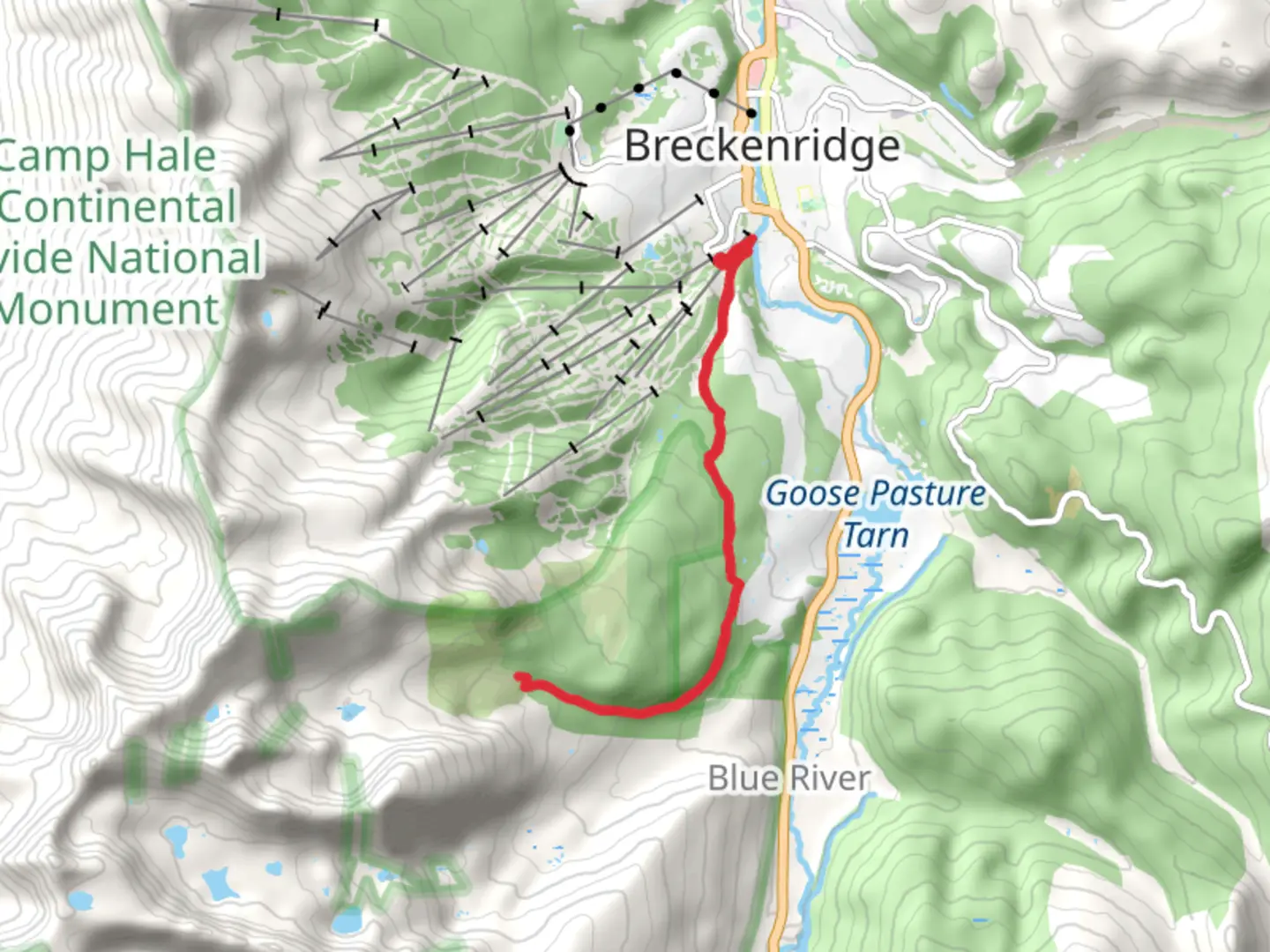 An image depicting the trail Crystal Creek Road Trail and its surrounding area.