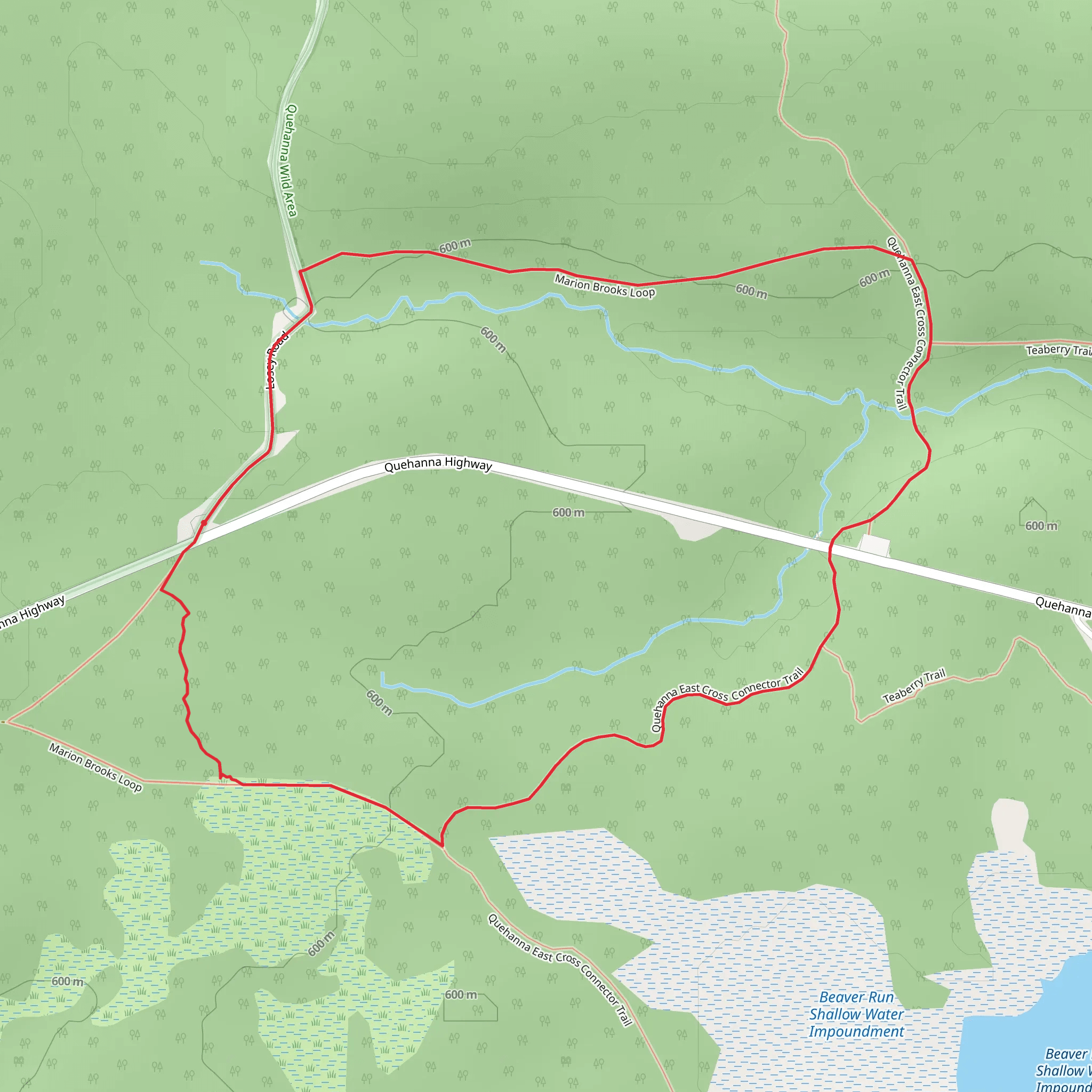 Marion Brooks Loop Trail mobile static map