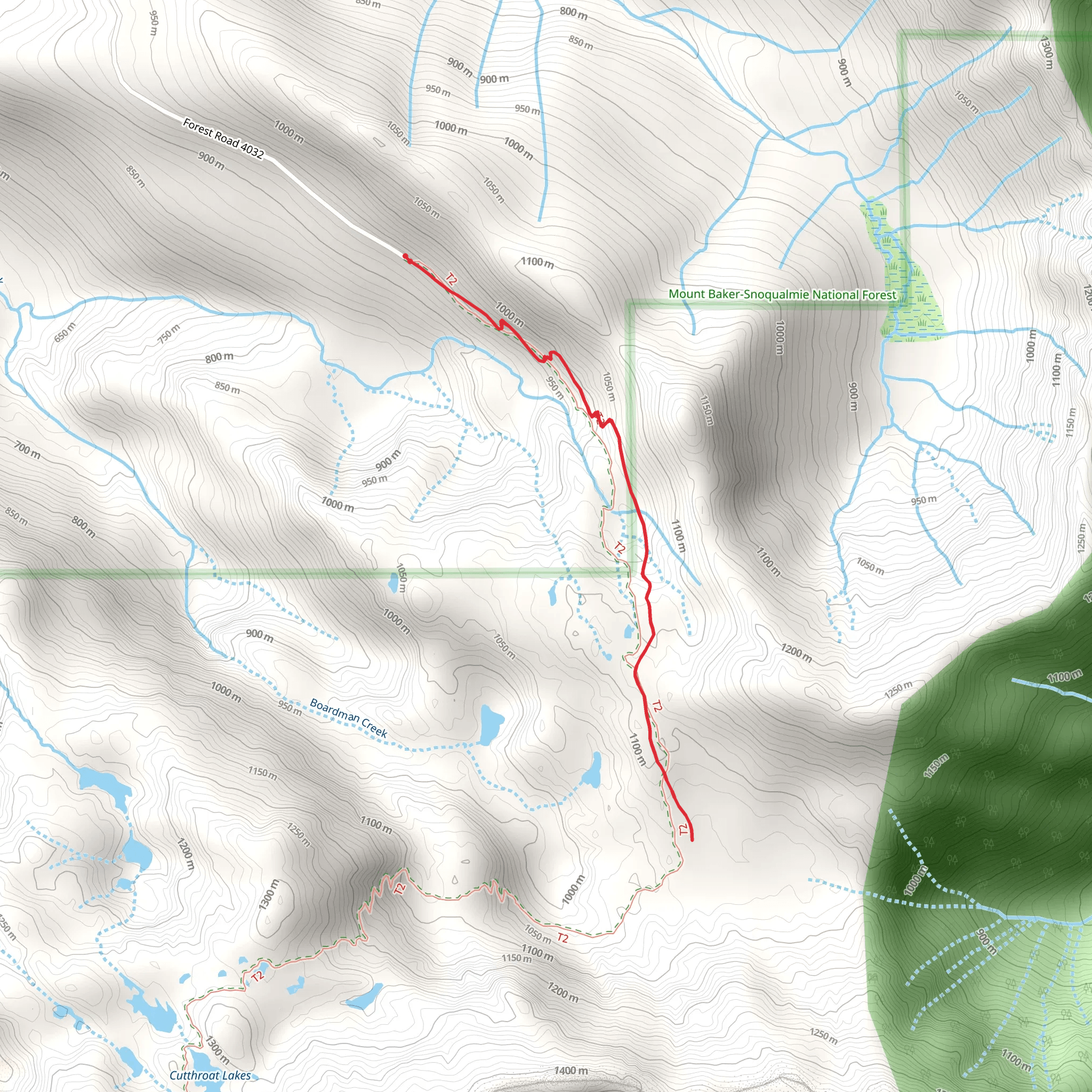 Mallardy Ridge Trail mobile static map