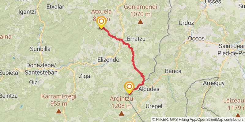 Haute Randonnée Pyrénéenne alt 4 Map