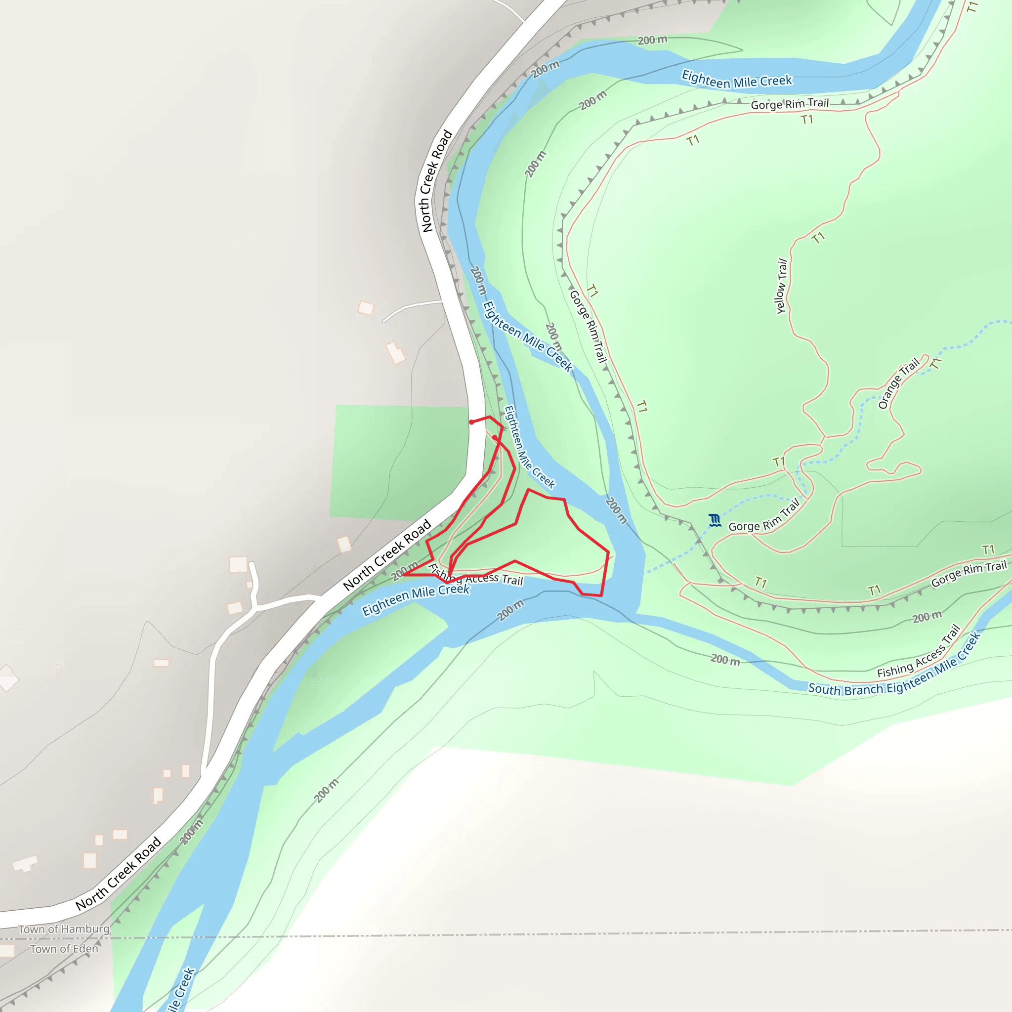 Eigthteen Mile Creek Loop mobile static map