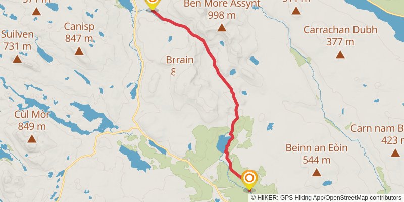 Fort William to Cape Wrath Walk stage 15 Map
