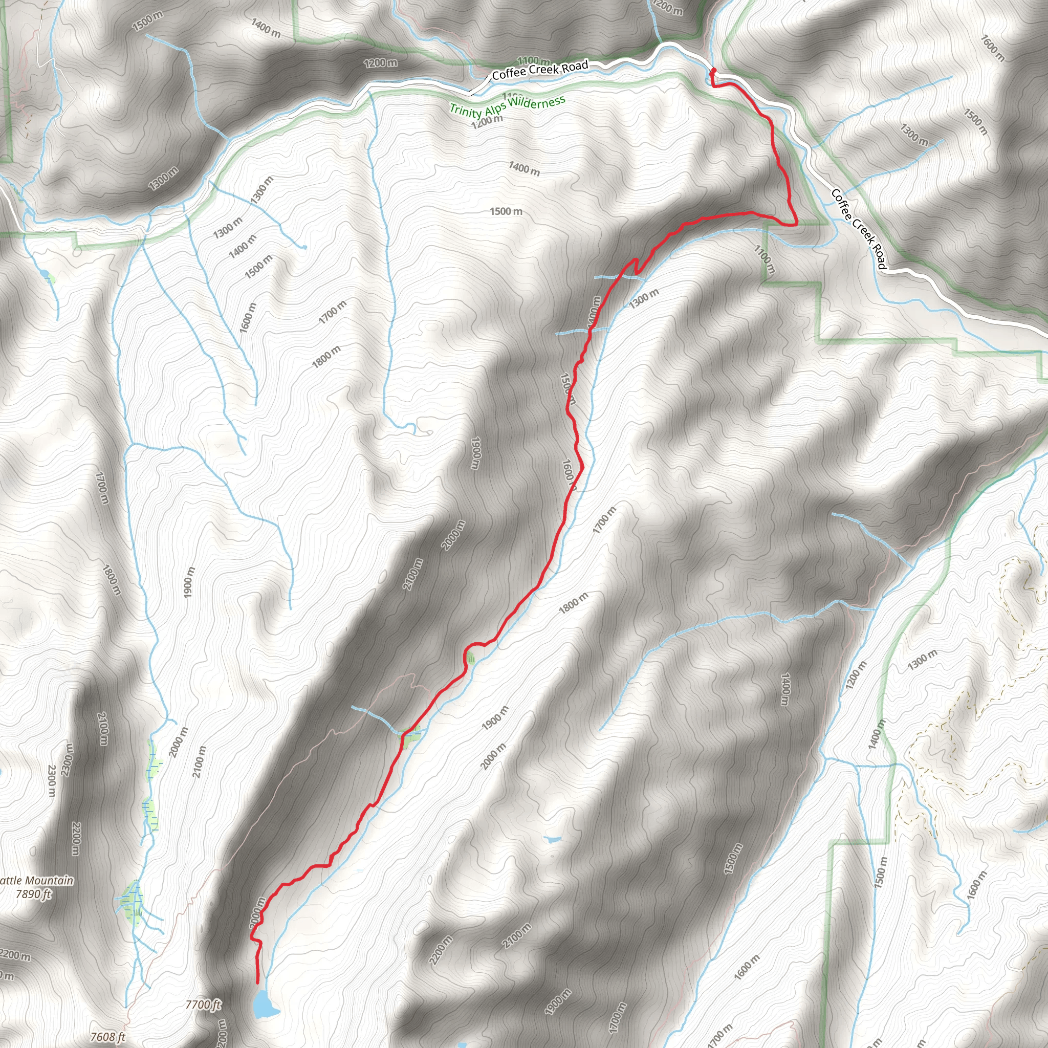Sugar Pine Lake Trail mobile static map