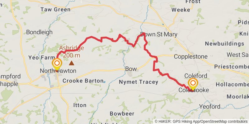 Devonshire Heartland Way stage 2 Map