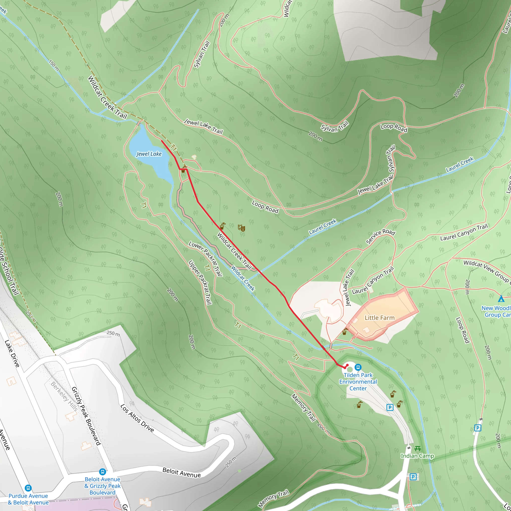 Jewel Lake mobile static map