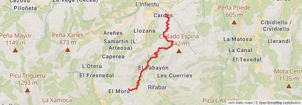 GR 109 Interior Asturias stage 7 Map